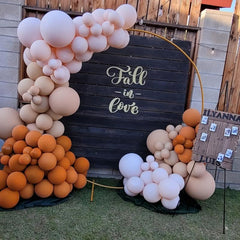 Cream And Pumpkin Orange Balloon Arch Kit 111pcs