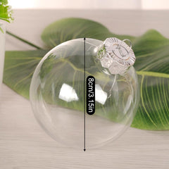 8pcs Plastic Christmas Balls Hollow Round Hanging Decorations
