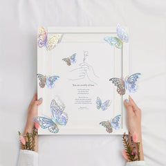 3D Laser Silvery Butterfly Wall Decor - Room Murals Removable Butterfly Decor