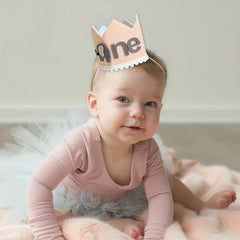 Elephant 1st Birthday Crown Party Hat for Photo Props