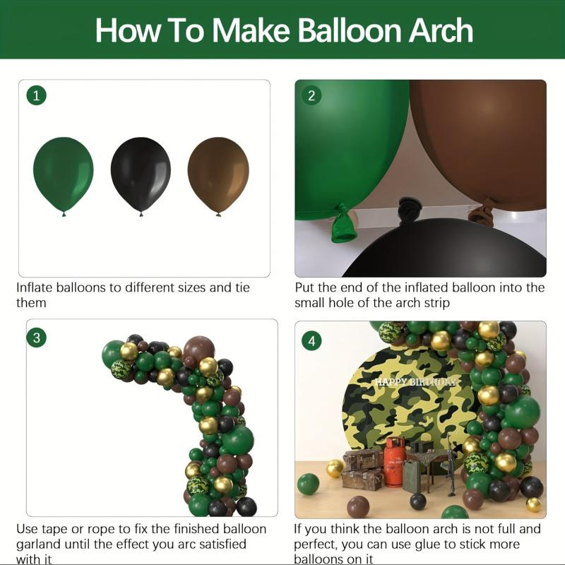 Military Soldier Theme Balloon Arch 113pcs