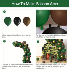 Military Soldier Theme Balloon Arch 113pcs