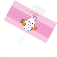5pcs Rabbit Cake Decoration Inserts Music Cartridge Stickers