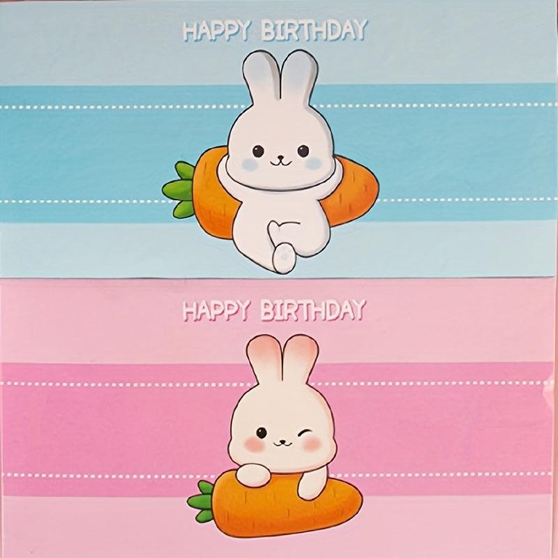 5pcs Rabbit Cake Decoration Inserts Music Cartridge Stickers