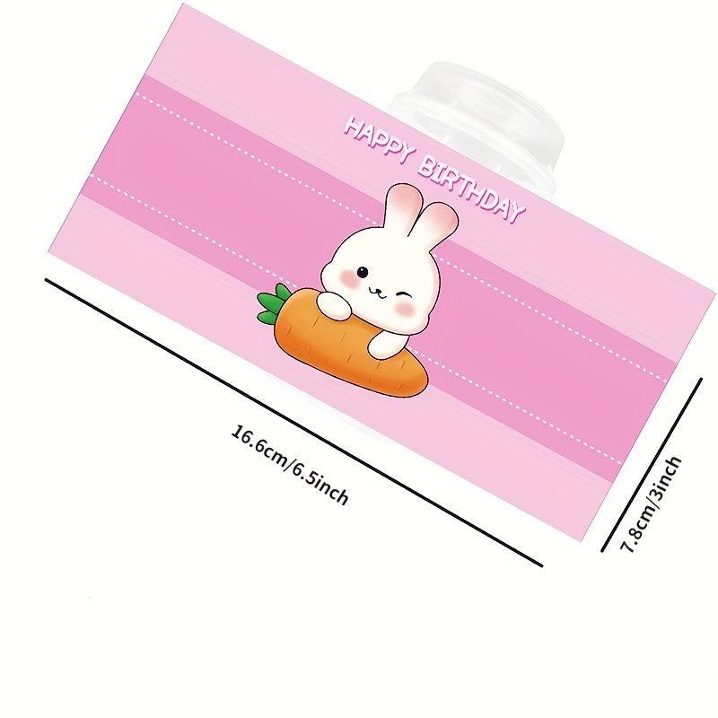 5pcs Rabbit Cake Decoration Inserts Music Cartridge Stickers