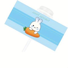 5pcs Rabbit Cake Decoration Inserts Music Cartridge Stickers