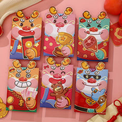 2024 Dragon Year Lucky Red Envelopes 3D Cartoon Design