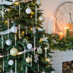 12pcs Transparent Ice Strip Hanging Acrylic Ice Strip Christmas Tree Decoration