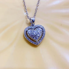 Zircon Heart Necklace Dainty Love Pendant Necklaces For Women