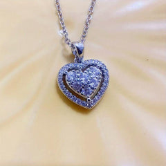 Zircon Heart Necklace Dainty Love Pendant Necklaces For Women