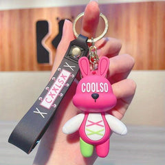 Cute Rabbit Keychain Hanging Rope Binding Backpack Pendant Gift