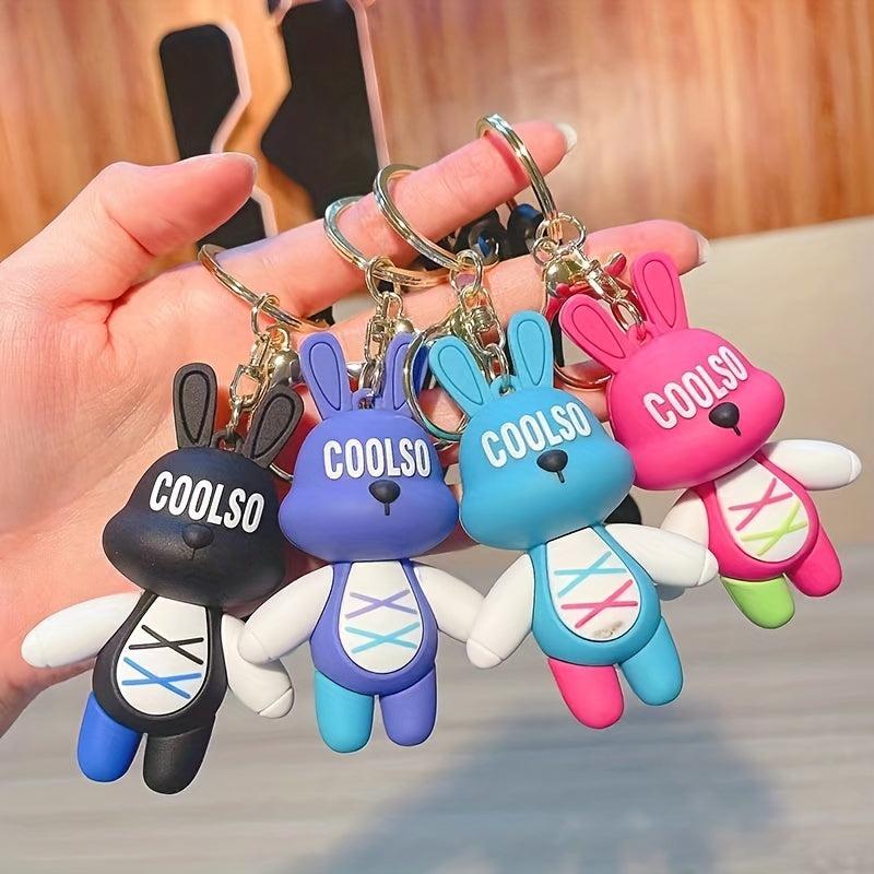Cute Rabbit Keychain Hanging Rope Binding Backpack Pendant Gift
