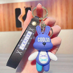 Cute Rabbit Keychain Hanging Rope Binding Backpack Pendant Gift