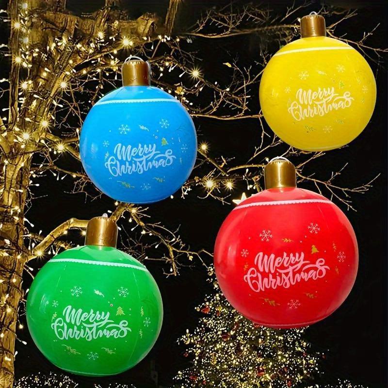 4pcs Christmas Inflatable Snowball Lantern Ball Decoration Set