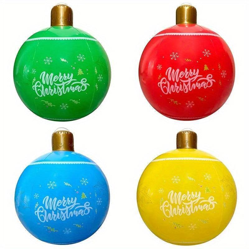 4pcs Christmas Inflatable Snowball Lantern Ball Decoration Set