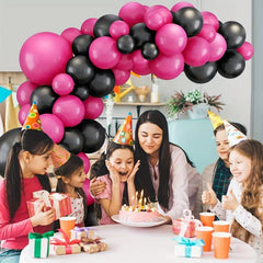 96pcs Rose Red Balloon Chain Garland For Girl Wedding Birthday Decoration
