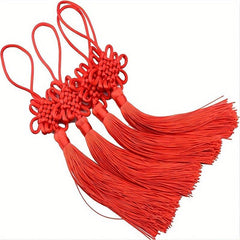 4 Pieces Red Chinese Knot Year Decoration Hanging Pendants