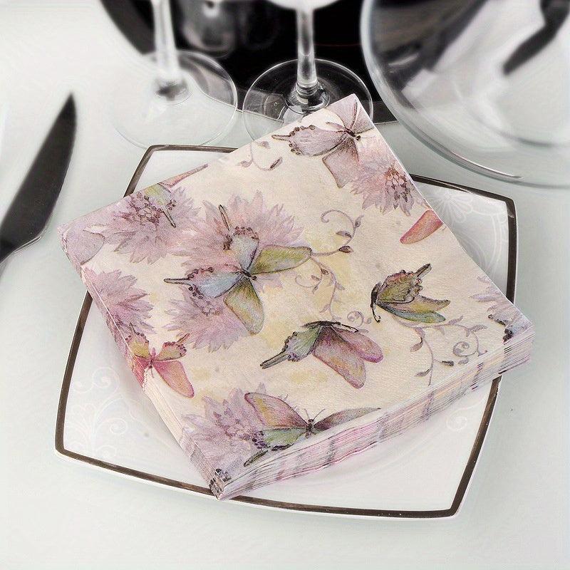 20pcs Purple Butterfly Tissue Set for Events & Celebrations