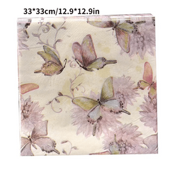 20pcs Purple Butterfly Tissue Set for Events & Celebrations