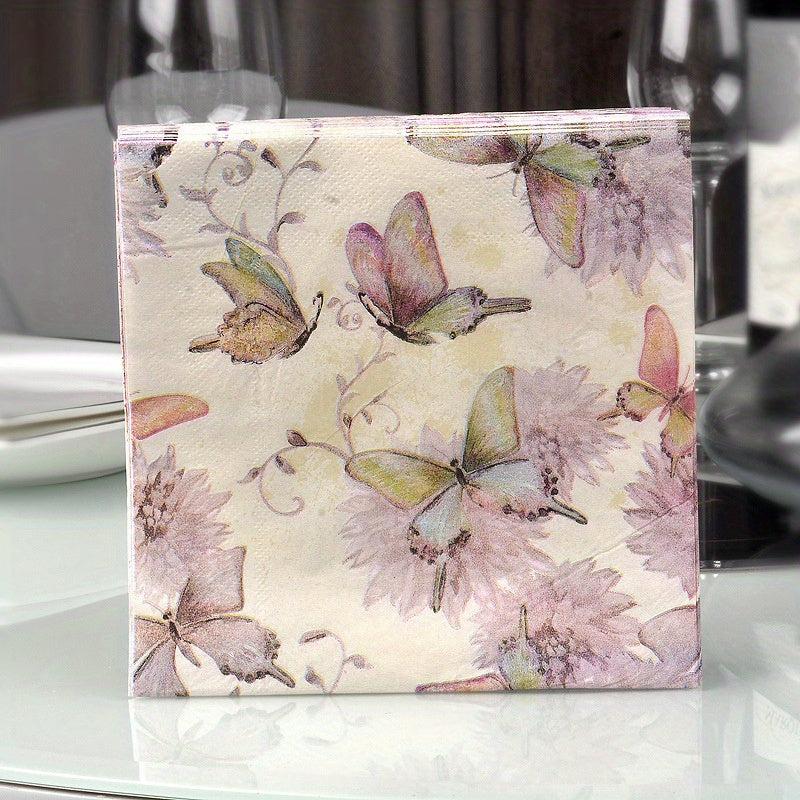20pcs Purple Butterfly Tissue Set for Events & Celebrations