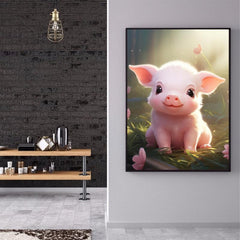 Pig Pattern Canvas Painting Poster for Home Wall Decoration