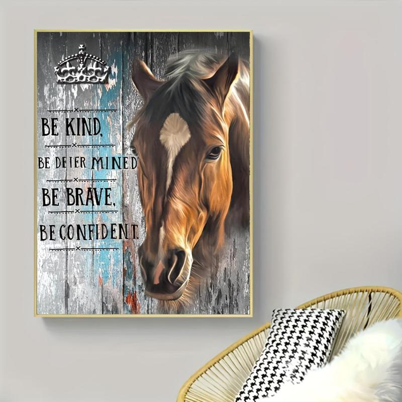 Horse Pattern Canvas Painting Poster Print For Home Wall Decoration Art