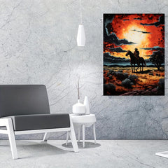 Western Style Canvas Painting for Living Room Bedroom Decoration