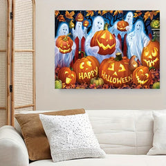 Halloween Pumpkin Lantern Beauty Canvas Poster Frameless Decoration