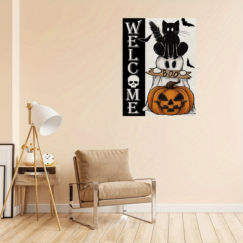 Halloween Pumpkin Bat Canvas Painting - 30X40cm 11 8X15 7in