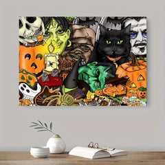 Halloween Canvas Painting Poster Wall Art Living Room Bedroom Decoration 30X40cm