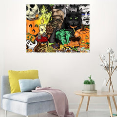 Halloween Canvas Painting Poster Wall Art Living Room Bedroom Decoration 30X40cm