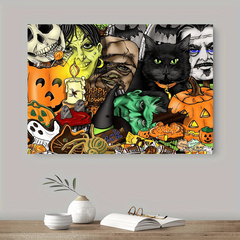 Halloween Canvas Painting Poster Wall Art Living Room Bedroom Decoration 30X40cm