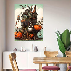 Halloween Pumpkin Canvas Painting Wall Art Picture 30X40cm