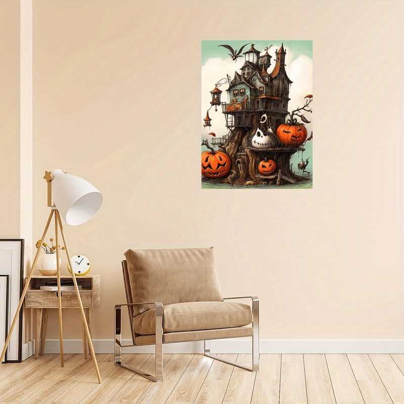Halloween Pumpkin Canvas Painting Wall Art Picture 30X40cm