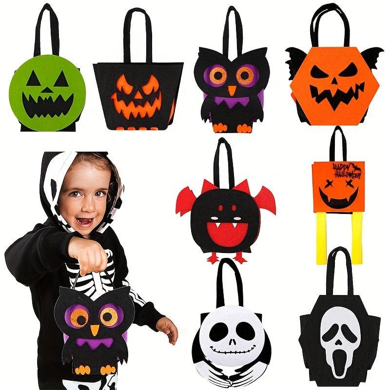 1pc Halloween Felt Candy Bag Ghost Party Decoration Tote Bag Bat Gift Bag