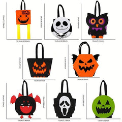 1pc Halloween Felt Candy Bag Ghost Party Decoration Tote Bag Bat Gift Bag