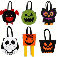 1pc Halloween Felt Candy Bag Ghost Party Decoration Tote Bag Bat Gift Bag
