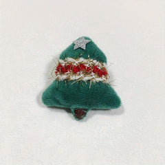 Christmas Plush Brooch - Santa Claus & Christmas Tree Accessory