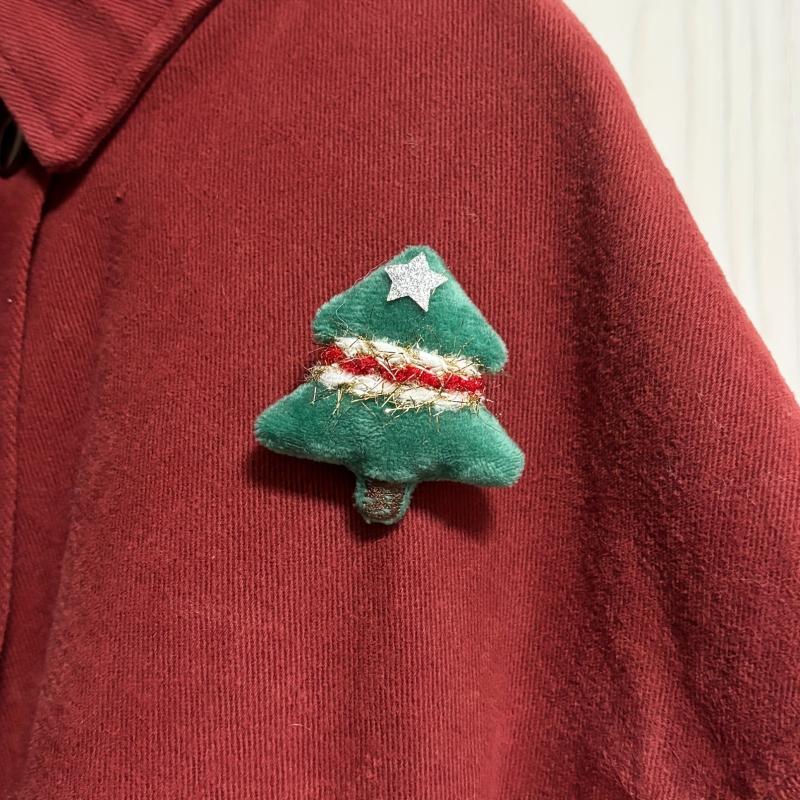 Christmas Plush Brooch - Santa Claus & Christmas Tree Accessory