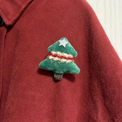 Christmas Plush Brooch - Santa Claus & Christmas Tree Accessory