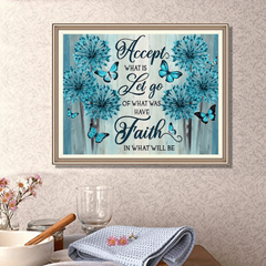 Butterfly Flower Canvas Painting for Home Decor