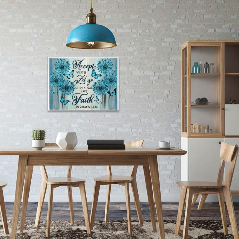 Butterfly Flower Canvas Painting for Home Decor