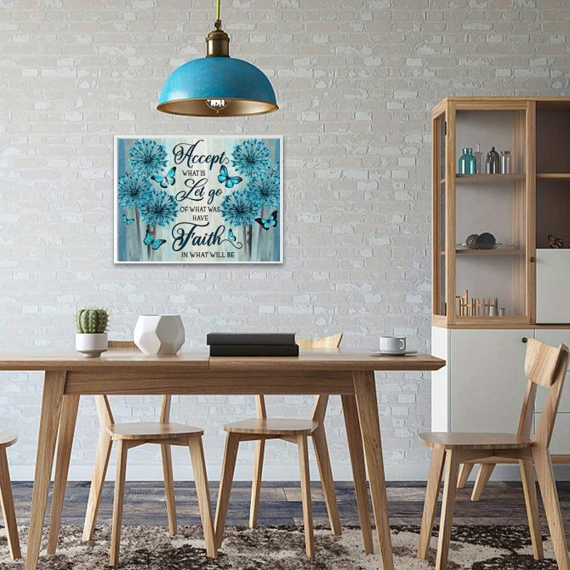 Butterfly Flower Canvas Painting for Home Decor