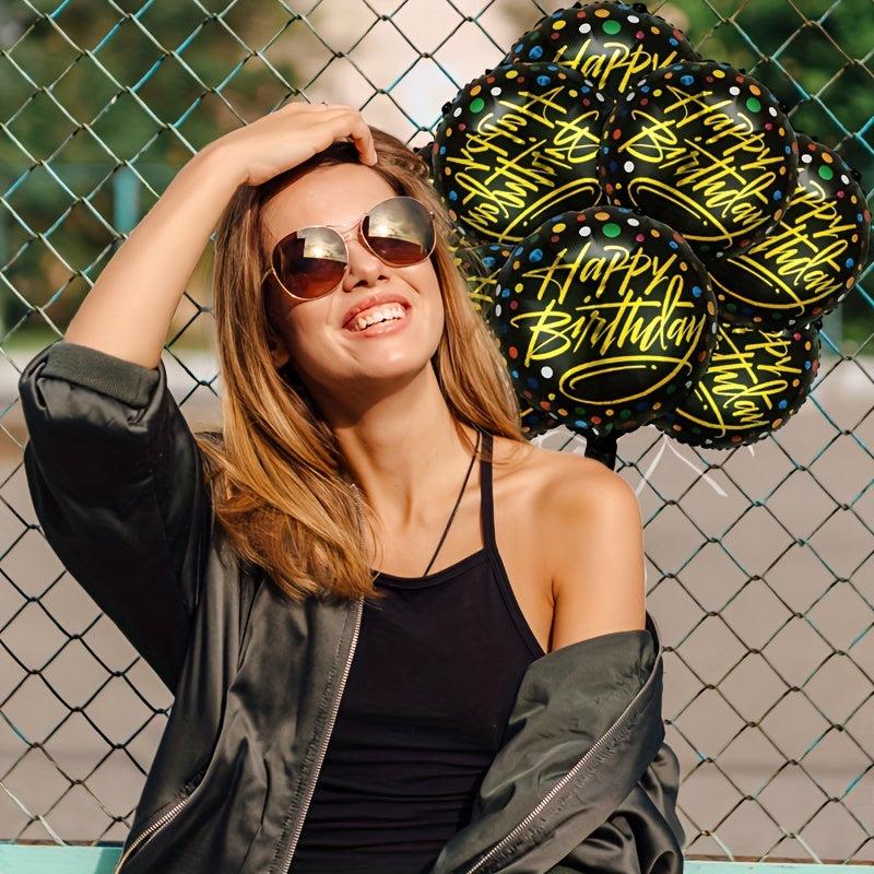 7pcs 45 Dot Aluminum Film Balloon Party Decoration