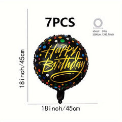7pcs 45 Dot Aluminum Film Balloon Party Decoration