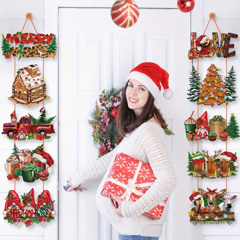 Christmas Door Curtains Decoration Large Holiday Door Hanging
