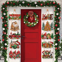 Christmas Door Curtains Decoration Large Holiday Door Hanging