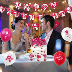 39pcs Party Decoration Set Happy Balloon Flags I Love My Girlfriend