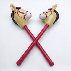 3pcs Inflatable Horse Head Stick Party Decorations Props