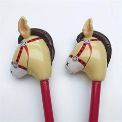 3pcs Inflatable Horse Head Stick Party Decorations Props